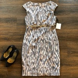 NWT Calvin Klein belted dress